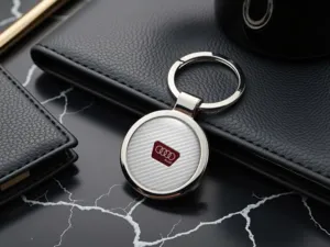 Audi Porte-clés Personnalisés Finition Métal Photo Bombée